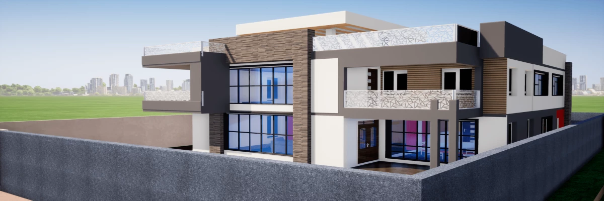 4 bedroom house WITH A FLAT ROOF