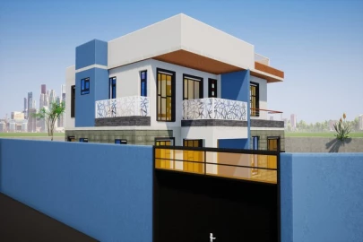 4 bedroom house WITH A FLAT ROOF